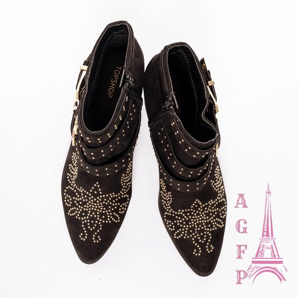 TOPSHOP kowboy Chloe Dupes studded western booties - Picture 11 of 14